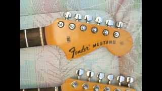 Video thumbnail for 72' Fender Mustang vs. Mid 80's Squier E-Series Japan Strat(s) ~ Rosewood Fretboards by jimijam48