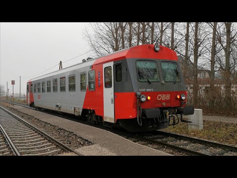 Zugkreuzung zweier 5047er auf der Aspangbahn in Traiskirchen (4K)
