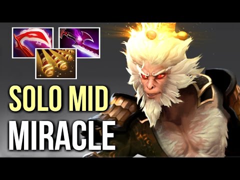 Imba Monkey King Solo Mid by Miracle- MMR Destroyer Epic Gameplay 7.02 Dota 2