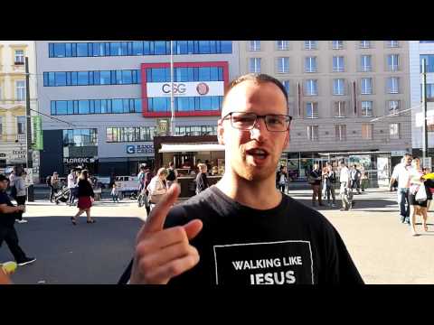 Gospel outreach by Awakening Europe Conference 2017, Prague, Metro Station Florenc, Friday afternoon