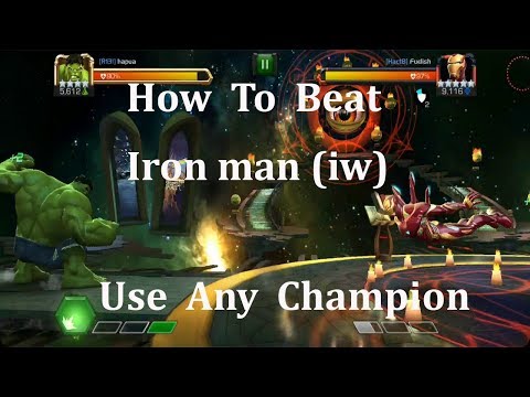 how to beat iron man infinity war (use any champion) marvel contest of champion