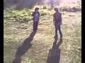 David Lovejoy And Robert Goodman Wrestle It Out On The Downs