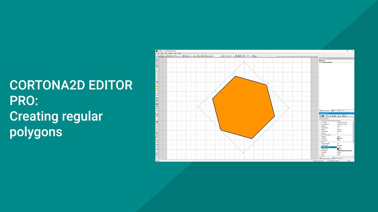 Cortona2D Editor Pro Tutorial: Creating regular polygons