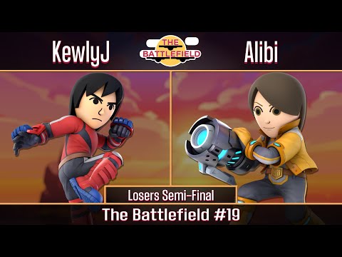 TBF # 19 | KewlyJ (Mii Brawler) vs Alibi (Mii Gunner) | Losers Semis | SSBU Smash Ultimate