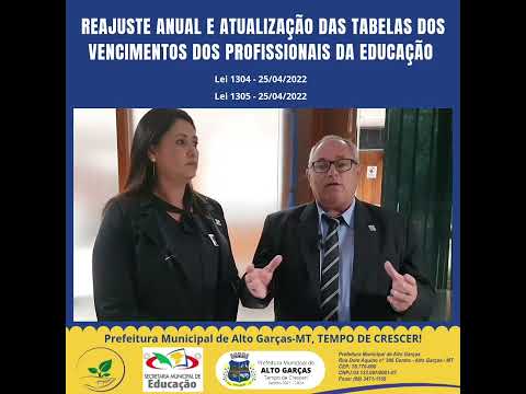 Reajuste Anual e Atualização das Tabelas dos Vencimentos dos Profissionais da Educação