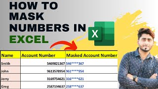Mask Number In Excel formula | How To Mask Number In Excel Using REPT Formula In Excel