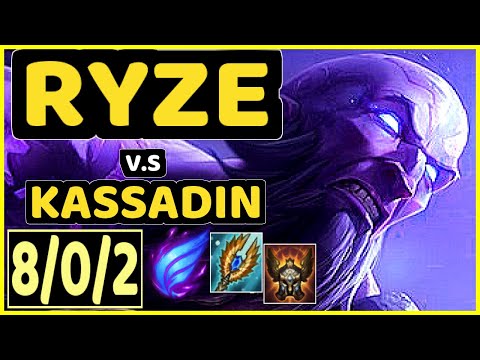 TINOWNS (RYZE) vs KASSADIN - 8/0/2 KDA MID CHALLENGER GAMEPLAY - BR