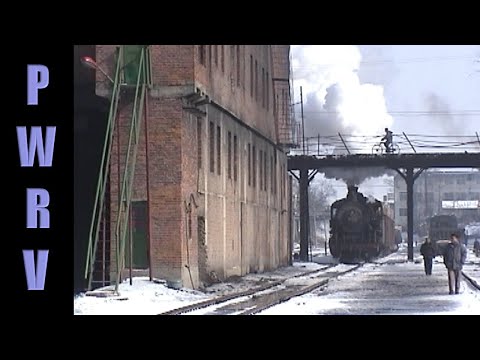 Chinese Steam - Meihekou 2-8-2 SY 0791 with a Rare Non-Coal Freight Departure From Yijing Station