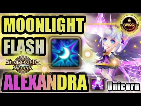 MOONLIGHT FLASH ALEXANDRA DARK UNICORN - Summoners War