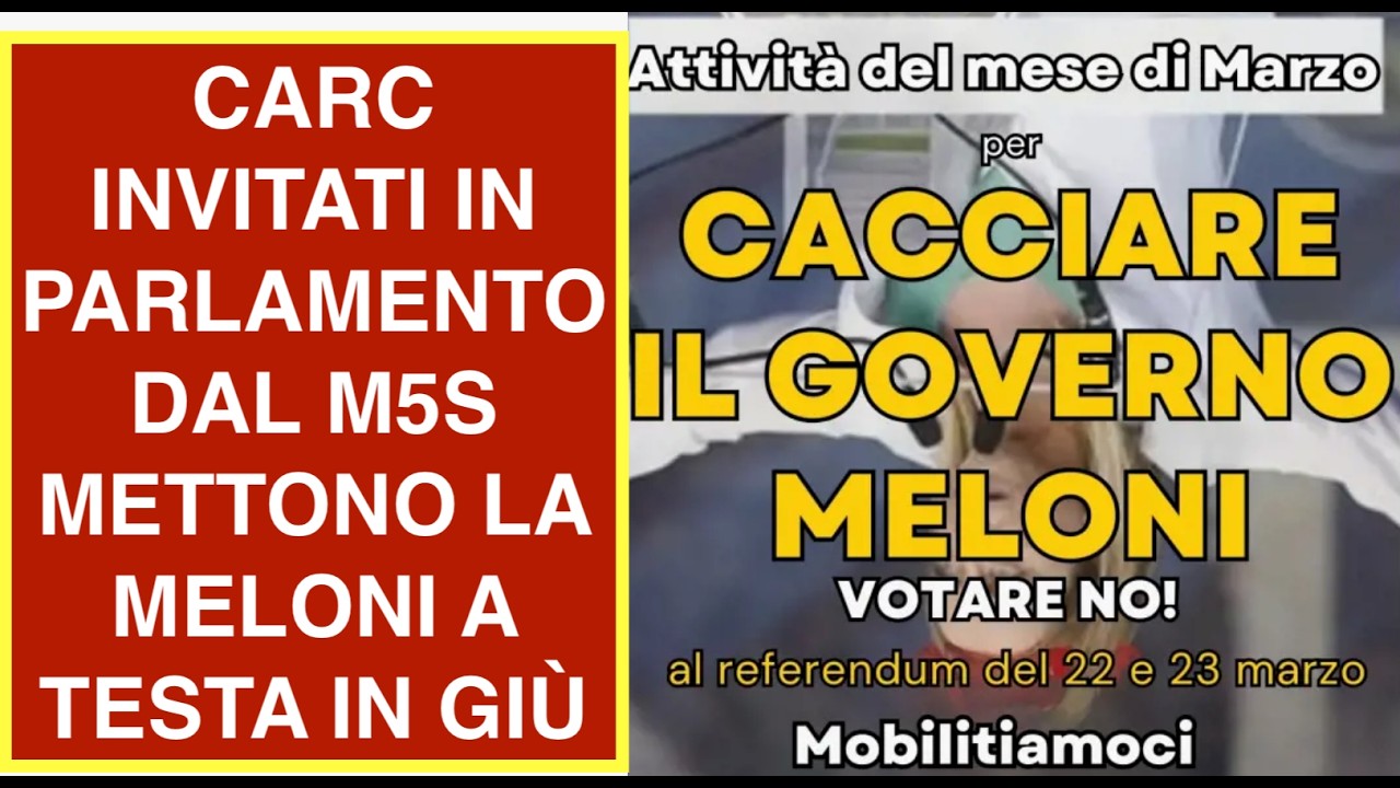 CARC INVITATI IN PARLAMENTO DAL M5S METTONO LA MELONI A TESTA IN GIÙ