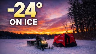 I Slept on the Ice in -24: Crappie Catch and Cook and Beaver Trapping