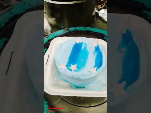 Minto cake blue design 🌈#shorts#minecraft #cakes