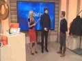 Carmel Thomas and guest presenter Andrew Stone encounter a mannequin that moves while selling a coat on bid-tv Carmel Thomas and guest presenter Andrew Stone encounter a mannequin that moves while selling a coat on bid-tv