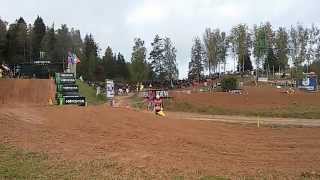 preview picture of video 'MXON 2014 Kegums Latvia B final motocross race'