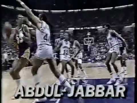 1986 WCR1 G1: Olajuwon (28pts16reb) vs Magic (26pts18ast)