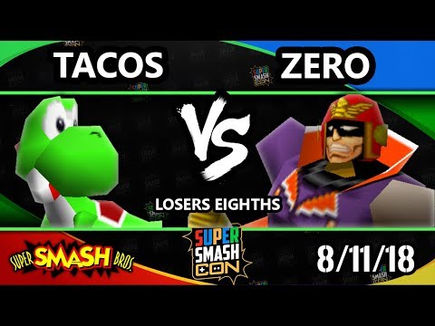 SSC 2018 SSB - tacos (Yoshi, Puff) Vs. Zero (Falcon, Fox) - Smash 64 Losers Top 8