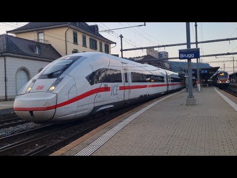 Umleiterverkehr bei Abendstimmung in Brugg AG