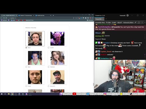 2/2 HasanAbi December 12, 2021 – [DELETED VOD] Nymn Awards Voting, SNL, MasterChef, also more Drama