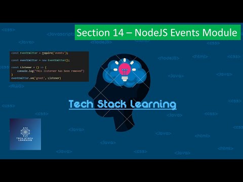 Node Js Section 14 Node Events Module Nodejs Beginners Simple Tutorials Easy Learning