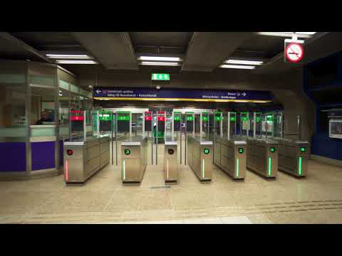 Sweden, Stockholm, subway ride from Danderyds Sjukhus to Bergshamra,  3X elevator, 3X escalator