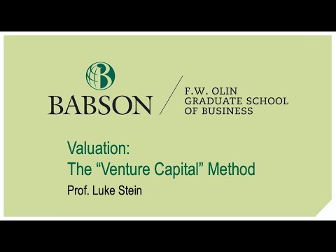 Valuation: The “Venture Capital” (VC) method