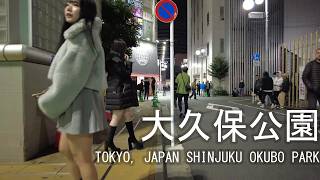 Night Walk in Tokyo, Relaxing Walk Japan, Shinjuku Kabukicho, Okubo Park Tour 夜の大久保公園・新宿歌舞伎町をお散歩！