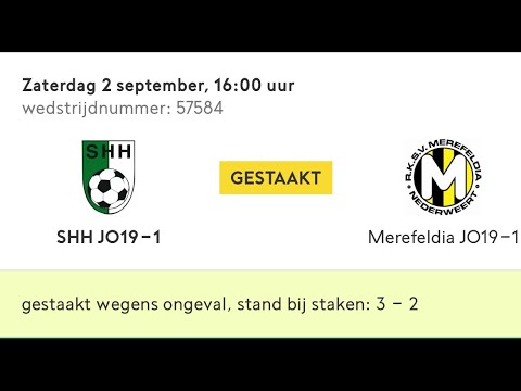 2 september '23, samenvatting van de competitiewedstrijd SHHJO19-1 - Merefeldia JO19-1