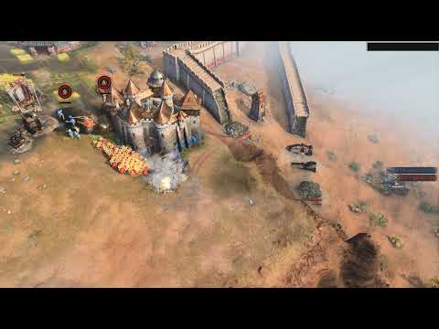 Villagers vs cannons AoE4