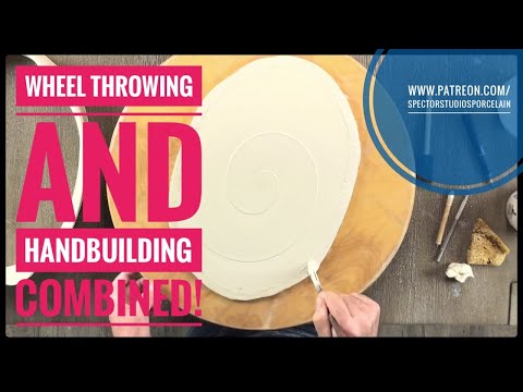 Pottery Demonstration On Making A Platter By Combining Wheel Throwing And Hand Building Techniques