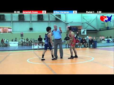 Jeremiah Evans vs. Arthur Carmona at 2013 ASICS University Nationals - GR