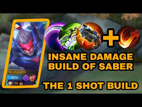 SABER GAMEPLAY || ((TRY THIS)) INSANE DAMAGE BUILD OF SABER || THE 1 SHOT BUILD || RTC ML GAMEPLAY