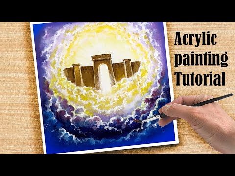 The New Jerusalem Acrylic Painting  Step By Step Tutorial | Gateway to Heaven