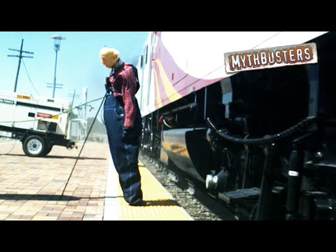 Will A Speeding Train Suck You Off The Platform? | MythBusters