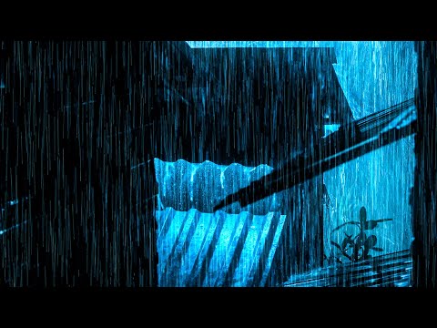 Goodbye Pressure to Sleep Immediately with The Sound of Rain & Thunder Lightning in the Sky at Night