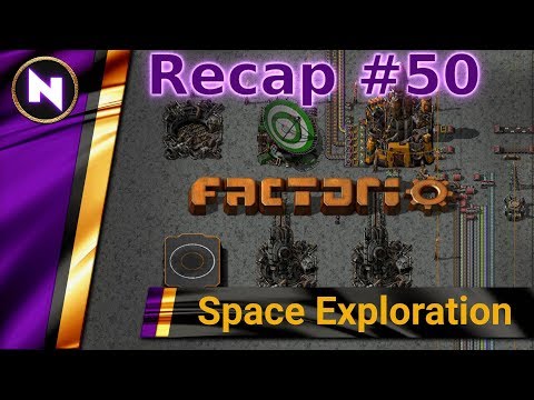 Factorio Space Exploration - Day 50 Recap - ROUGH DATA CARDS