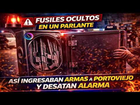 🚨 Fusiles ocultos en un parlante: así ingresaban armas a Portoviejo y desatan alarma