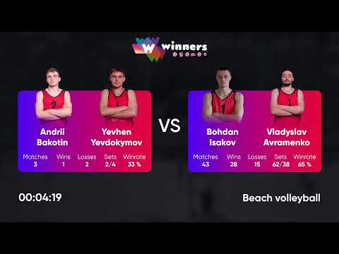 01:05 A. Bakotin / Y. Yevdokymov - B. Isakov / V. Avramenko 21.05.2023 | Winners Beach Volleyball
