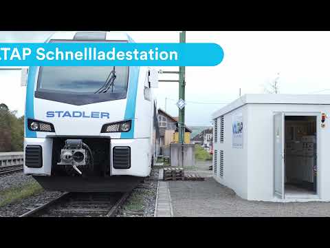 Voltap: Weltweit erste Schnellladestation für Batteriezüge erfolgreich getestet