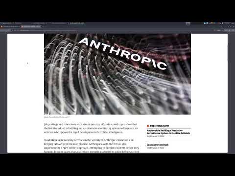 Predictive Precrime Surveillance: Anthropic & Secretive Unit
