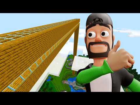 Building a Sky Bridge to My Friends House! (Minecraft SMP Gameplay)