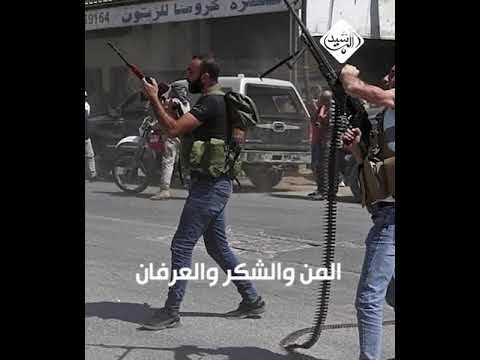 شاهد بالفيديو.. بالقذائف والرصاص الحي احتفل بعض اللبنانيون بالنفط العراقي ..