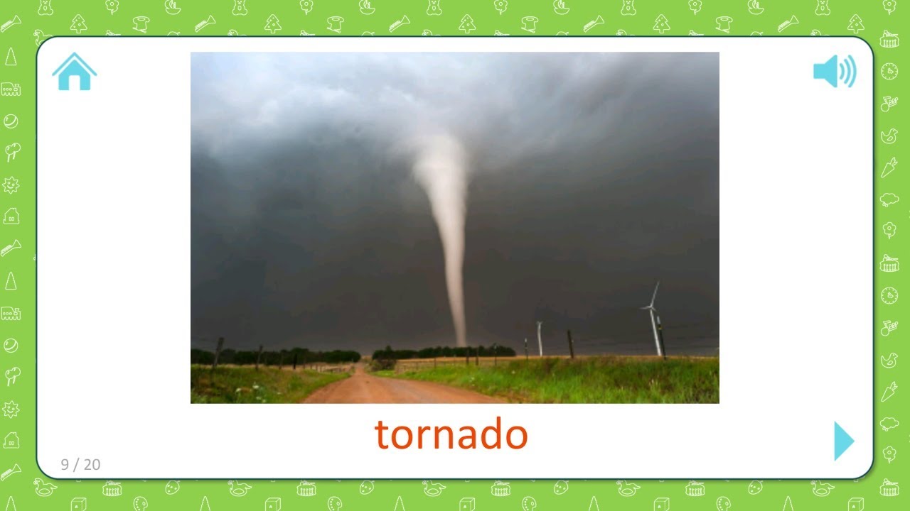 Tornado - Weather And Seasons - Flashcards for Kids