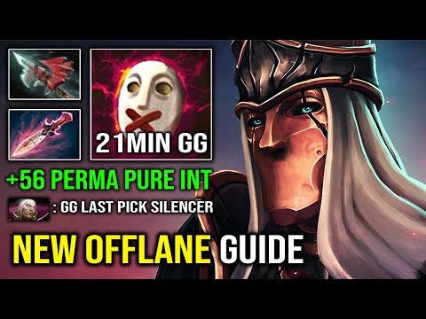 NEW Offlane Silencer Guide | EZ 21Min GG +56 Perma INT Counter Invoker 100% Imba Hero Dota 2