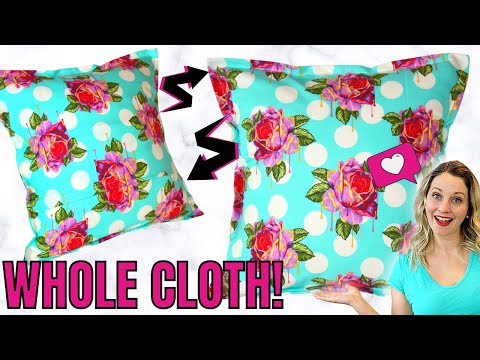 How to Make an Envelope Pillow Cover Using One Piece of Fabric