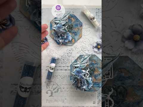 What Happens When When Texture, Shine & Prima Flowers Meet ? #mixedmedia #artandcraft #papercraft