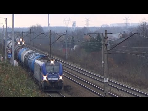 "Griffin" vs "Dragon", czyli jazda równoległa dwóch pociągów towarowych przed stacją Radzionków