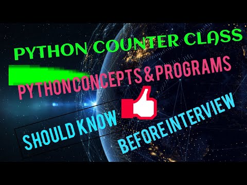 Counter Class Python Important Topic For Interview