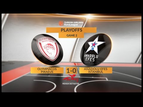 EuroLeague Highlights Playoffs 2: Olympiacos Piraeus 71-73 Anadolu Efes Istanbul