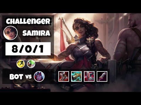 Samira vs Varus NA Challenger BOT (8/0/1) - v11.17