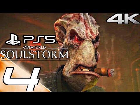 ODDWORLD SOULSTORM PS5 Gameplay Walkthrough Part 4 - Reunion Old Trellis & Slig Barracks (4K 60FPS)